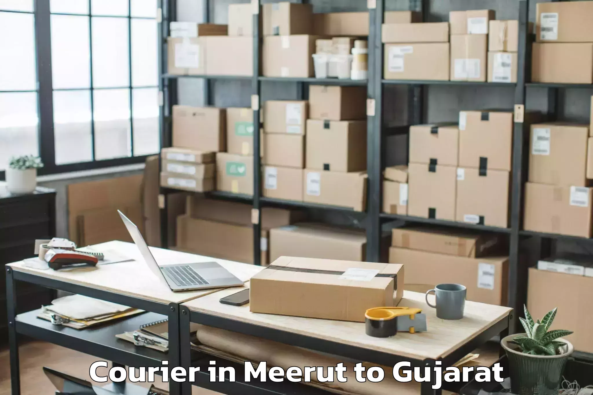 Efficient Meerut to Gusar Courier